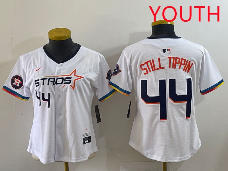 Youth Houston Astros 44 Still Tippin White Four generations Joint Name 2025 Nike MLB Jersey style 7